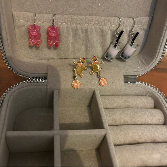 Jewelry - Jewelry Box with 3 Earrings Bundle